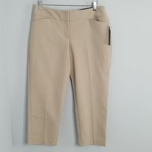 new APT 9 mid rise modern fit Lucca beige capri pants 12